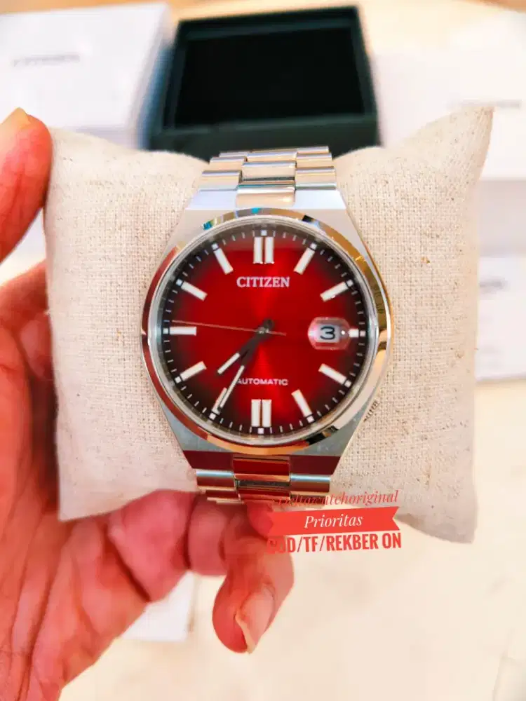 Citizen Tsuyosa Red Dial JDM Automatic Fullset Original Like New