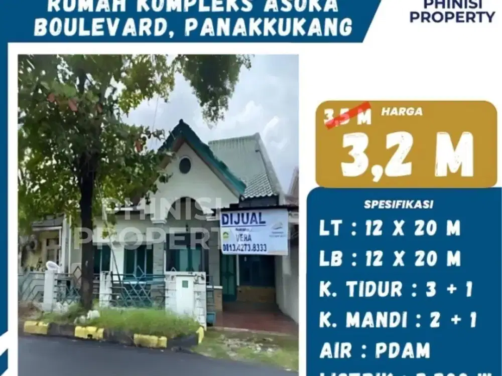 DIJUAL RUMAH DI PERUMAHAN ASOKA PANAKUKKANG