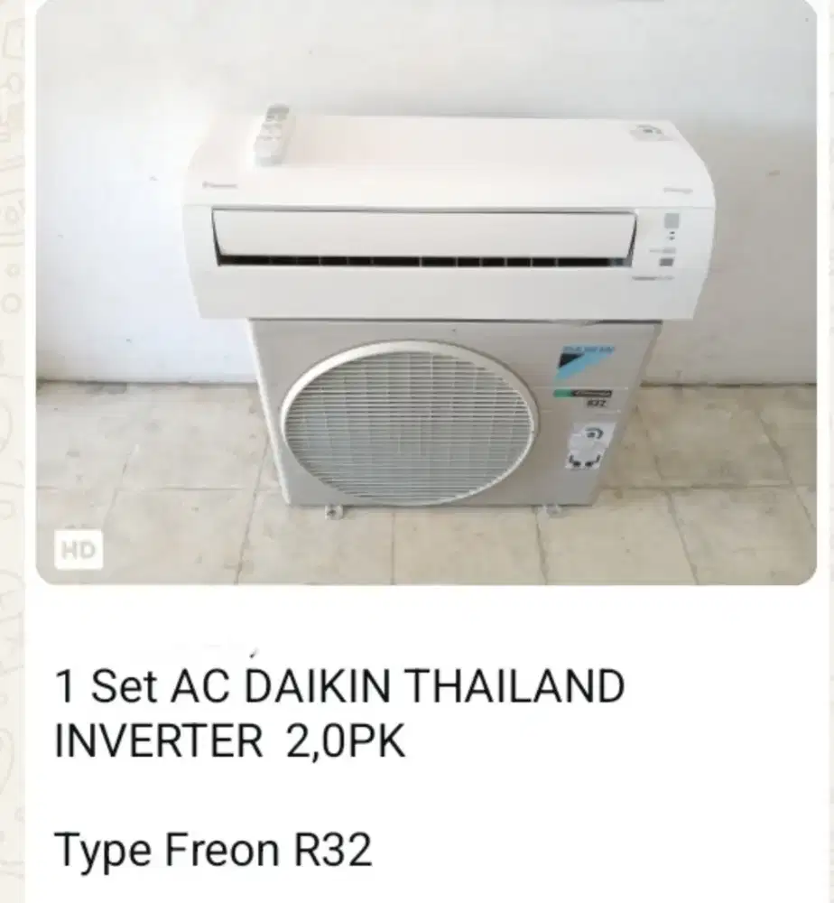 Ac bekas merk daikin inverter hemat listrik 2 pk