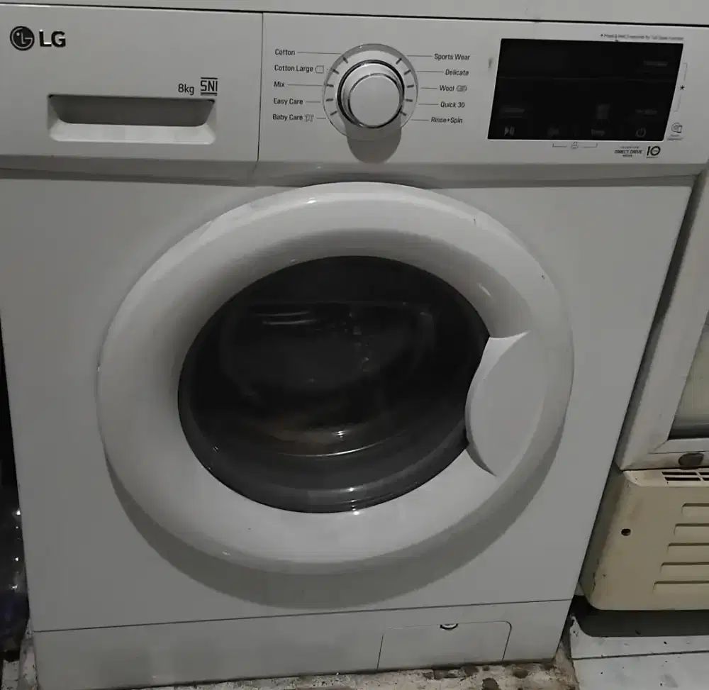Mesin Cuci LG Front Loading 8Kg — Inverter Direct Drive, Masih Baru