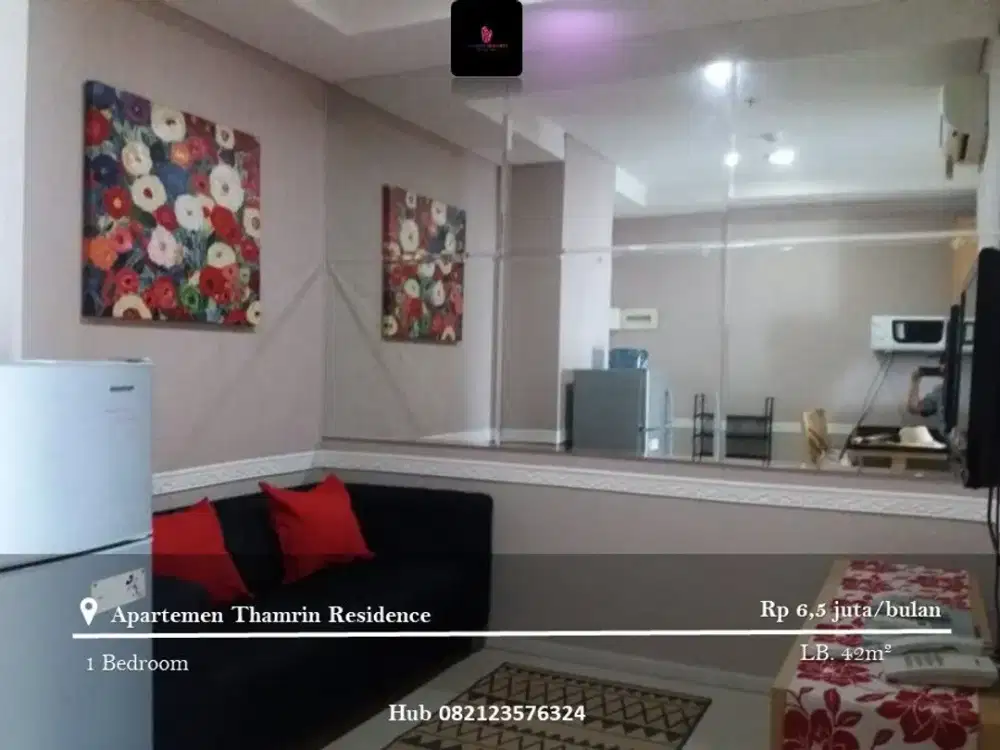 Disewakan Apartement Thamrin Residence High Floor 1BR Furnished