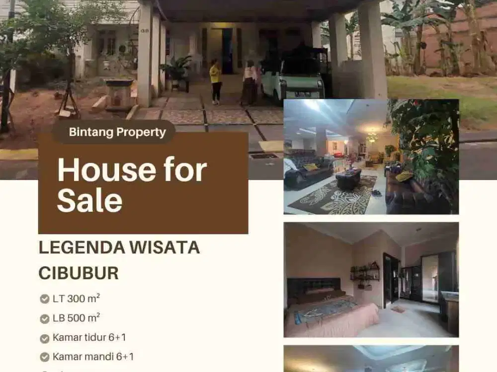 Rumah mewah di Legenda Wisata Cluster depan, Cibubur.