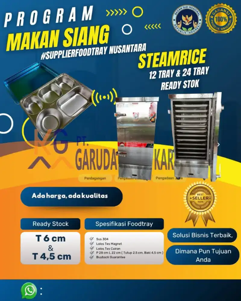 Suplier kitchen equipment MBG & perlengkapan MBG lainnya