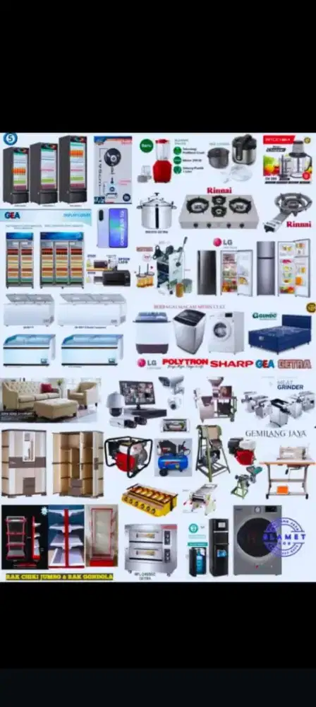 Menjual barang2 Elektronik, Sepeda Listrik, Kasur, Mesin2 USAHA, HP