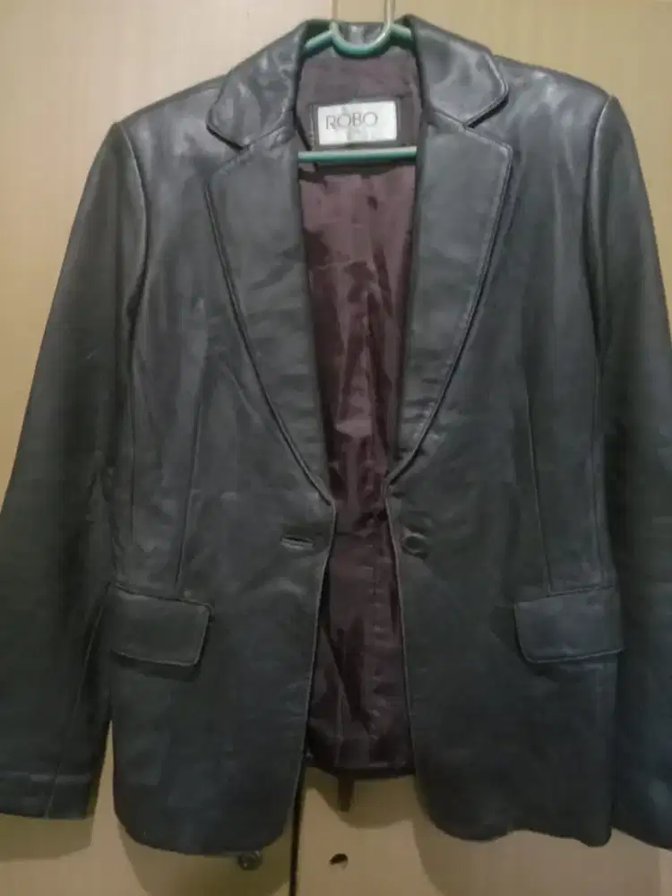 Jaket kulit unisex made in italy seken bagus