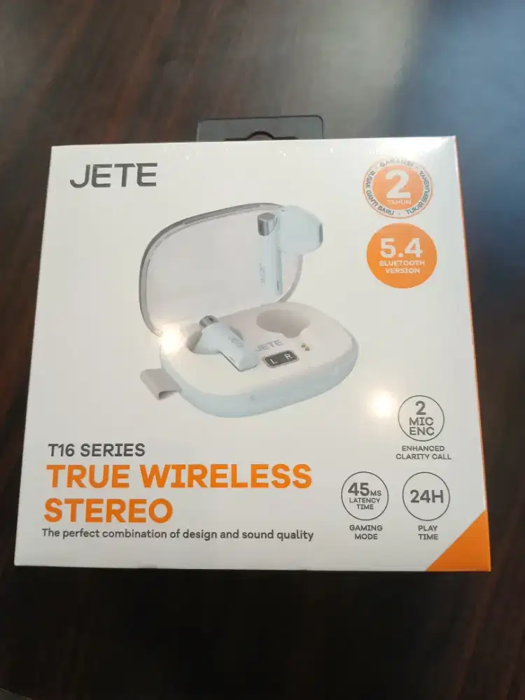 JETE TWS Bluetooth Gaming T16 Earbuds Low Latency 45m/s