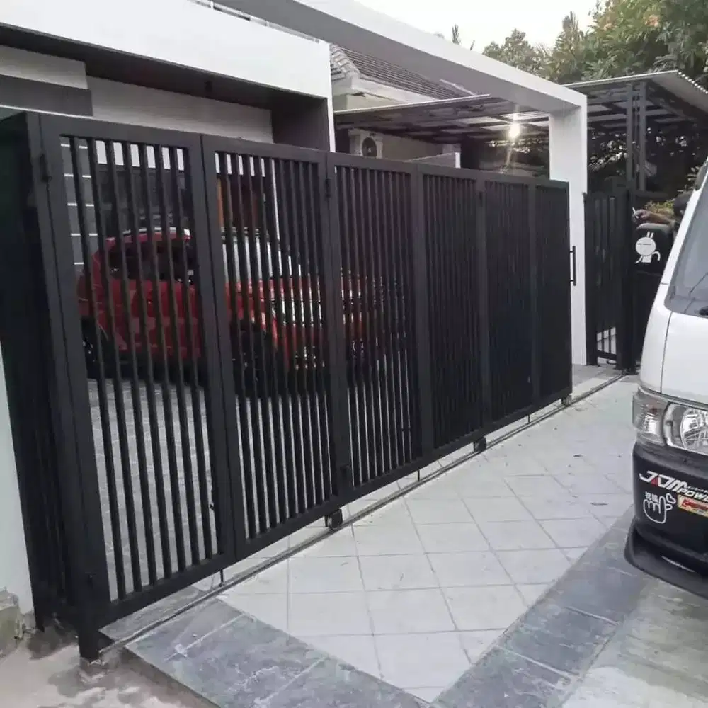 pagar rumah full besi kokoh bahan galvanis anti karat