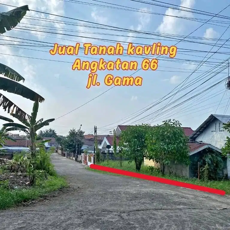 Dijual murah Tanah Tengah Kota JL Angkatan 66 Palembang
