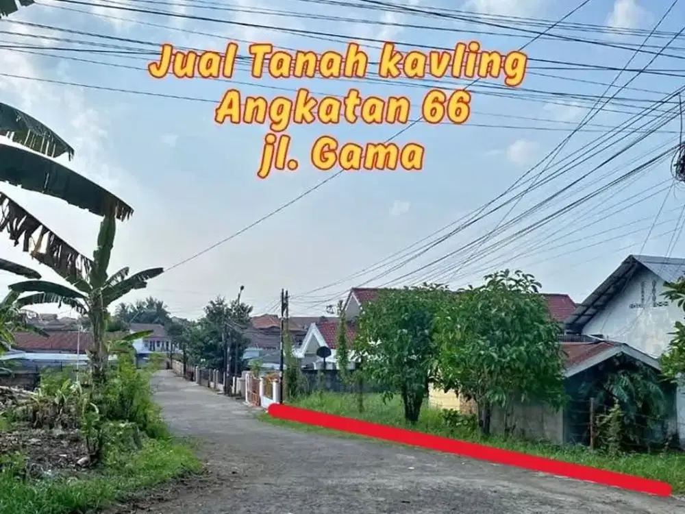 Dijual murah Tanah Tengah Kota JL Angkatan 66 Palembang