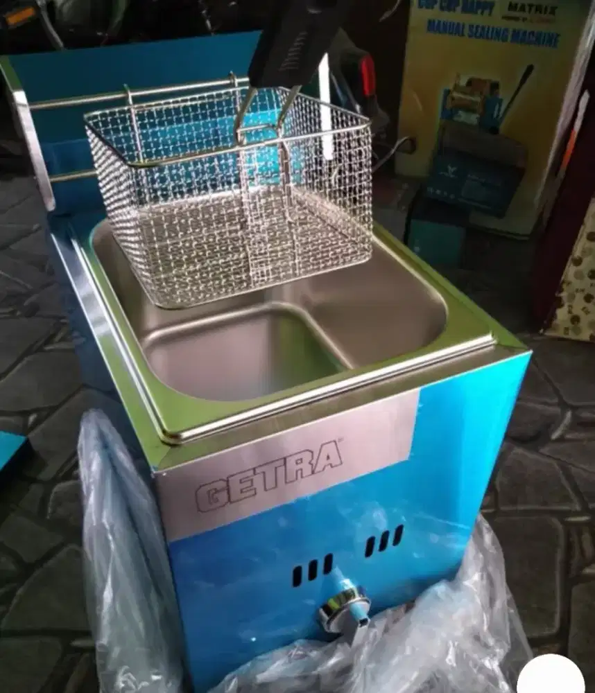 Gas deep fryer getra 1 keranjang