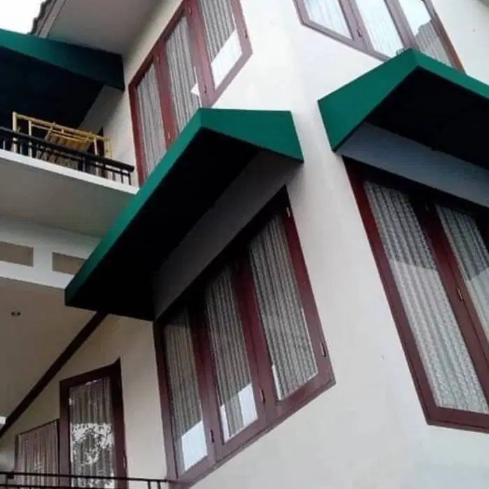 kanopi kain awning untuk teras warna hijau