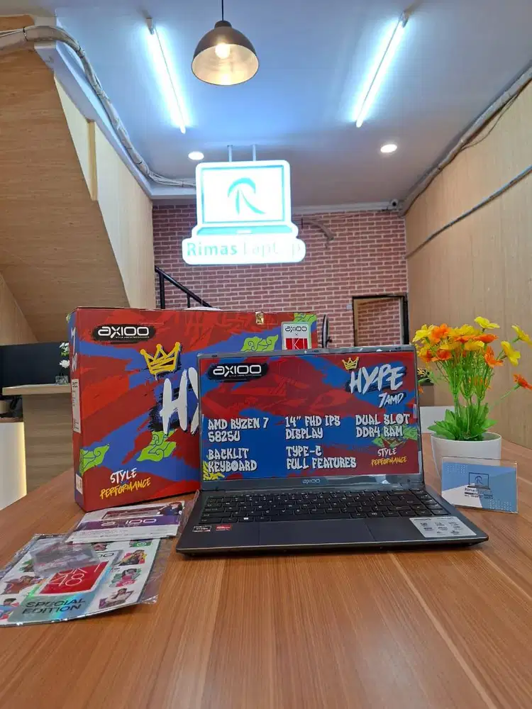 AXIOO HYPE RAM 16GB SSD 256GB RYZEN 7 AMD RADEON VEGA 7S BEKAS SECOND
