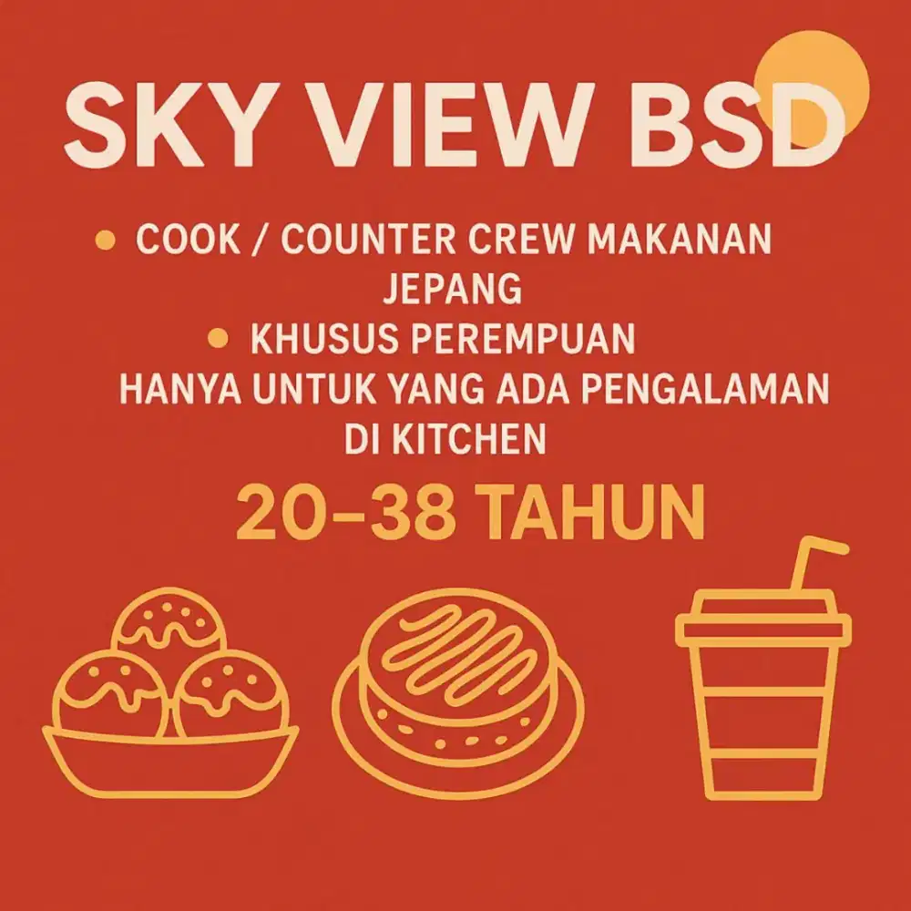Dibutuhkan Crew Masak HANYA UNTUK YANG BERPENGALAMAN DI DUNIA KERJA