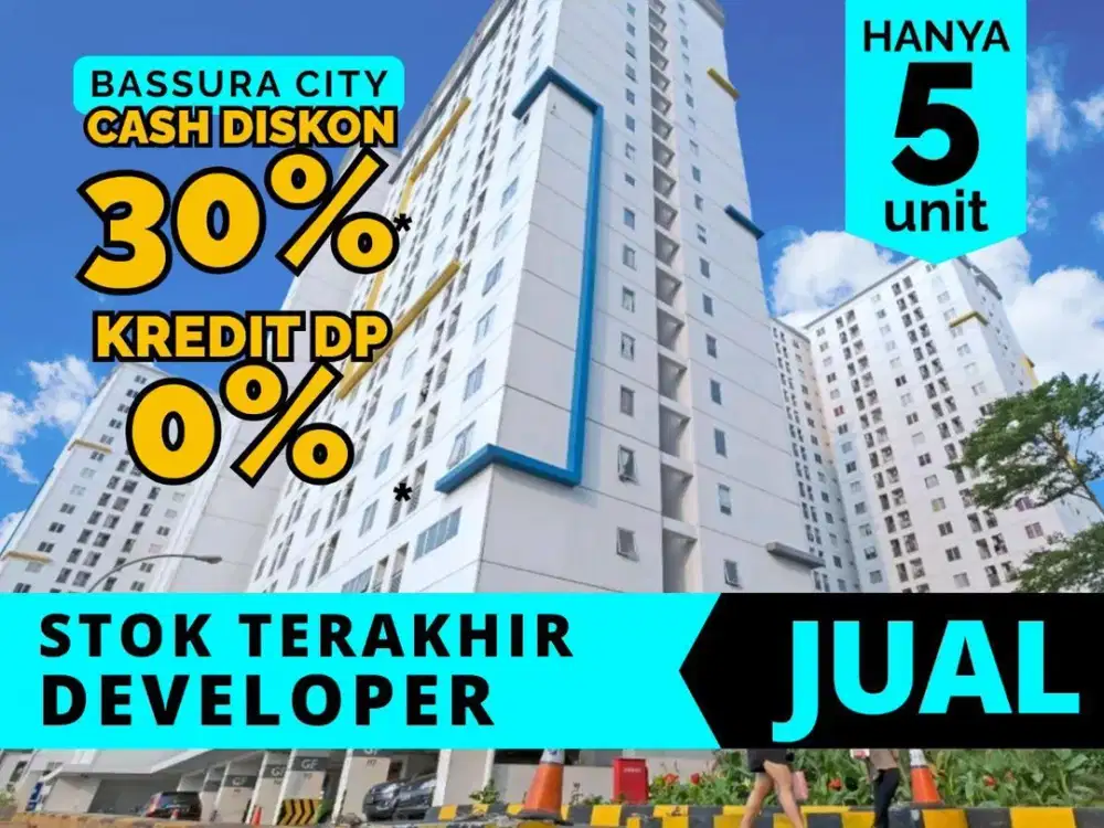 Jual Stok Terakhir Sisa 3 Unit Apartemen Bassura City Tower Baru Tipe 2 Bedroom Siap Huni
