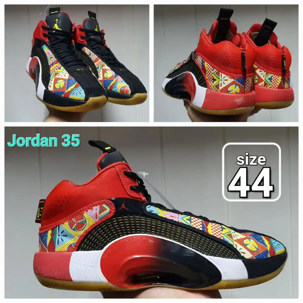 Sepatu Basket Jordan 35 Red size 44 Second ori shoes