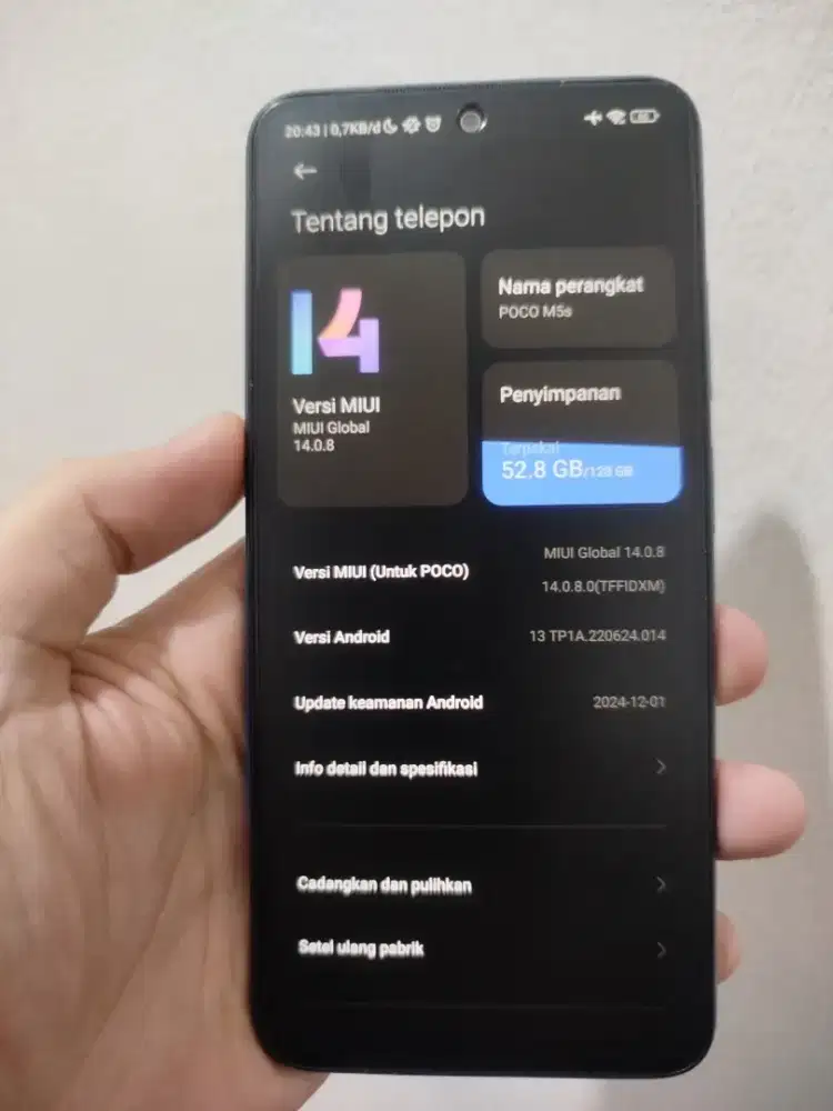 Xiaomi Poco M5s 6/128 No Minus Mulus