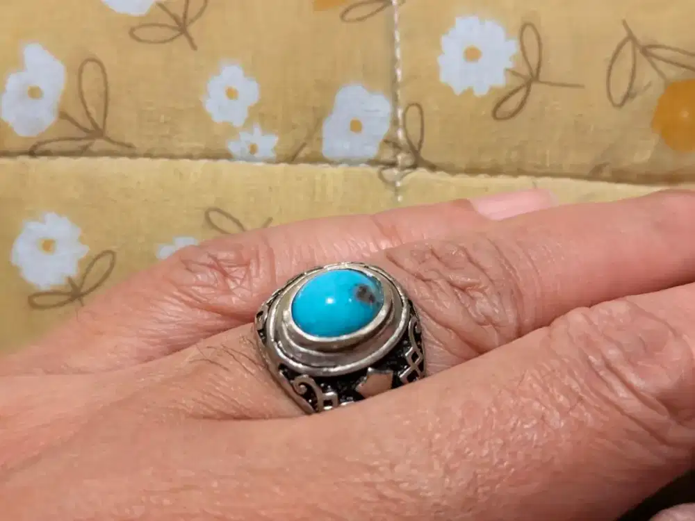Batu pirus Persia size kantoran ring 6