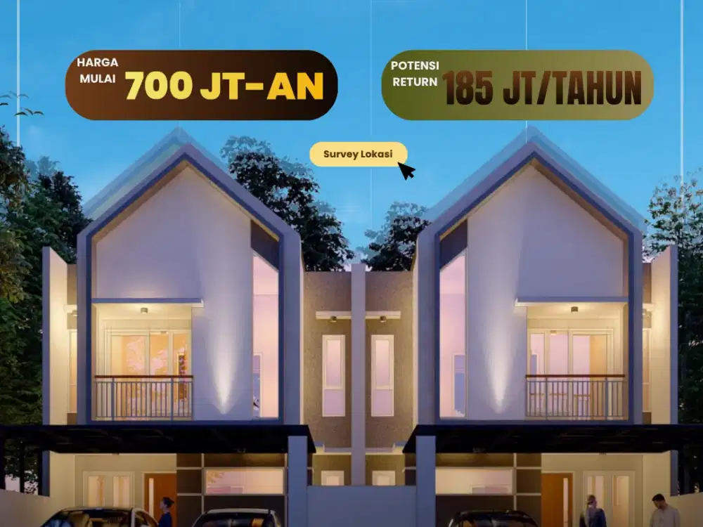 Villa 2 Lantai full furnished+private pool kawasan wisata malang batu