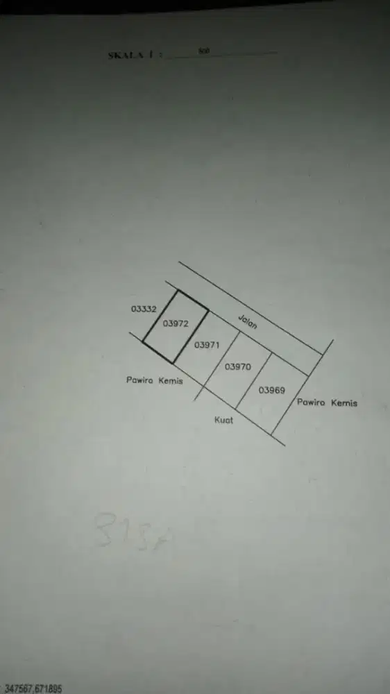 Jual tanah lokasi Utara Jatikuwung luas 83mtr SHM harga 60kt nego