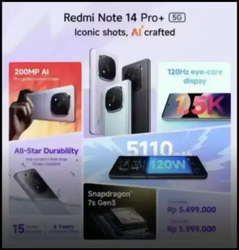 Xiaomi Redmi Note 14 Pro Plus + - Pro+ 8/256 - 12/512 NEW Grs Resmi