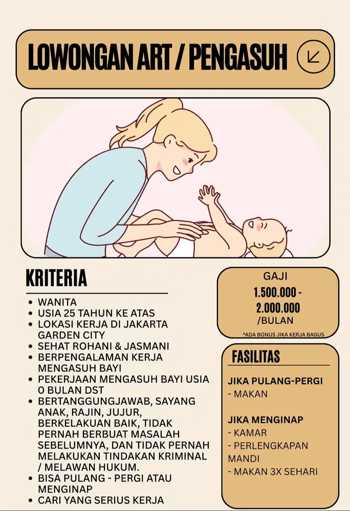 DICARI NANNY/BABYSITTER SEGERA