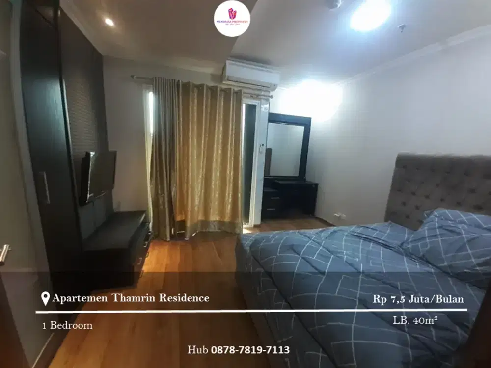 Disewakan Apartement Thamrin Residence Type I 1BR Full Furnished