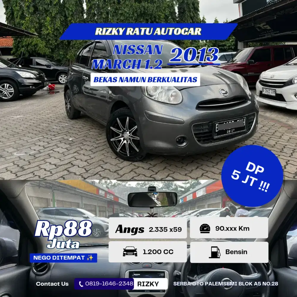 DP 5 JT!!! NISSAN MARCH 2013 AT FULL UPGRADE