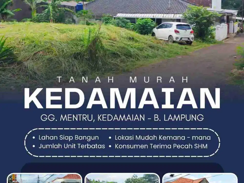 TANAH 390M2 KEDAMAIAN DI JUAL