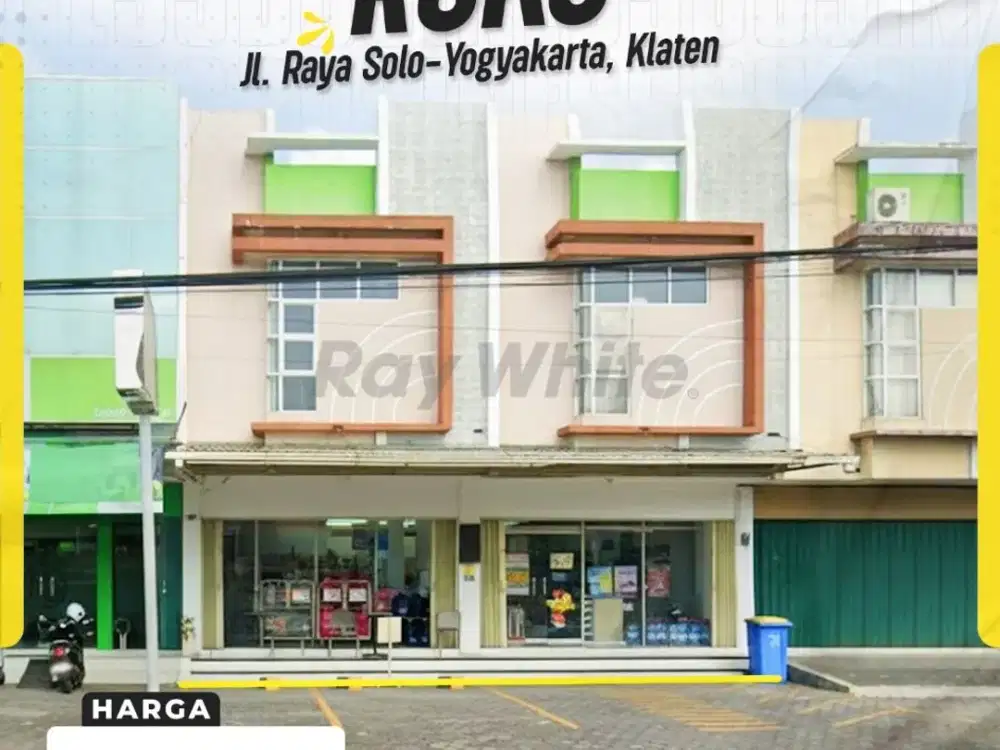 Ruko 2 Lantai Dijual Tersewa Indomaret, cocok untuk Investor samping jalan utama, Jl. Raya Solo-Yogyakarta, Klaten