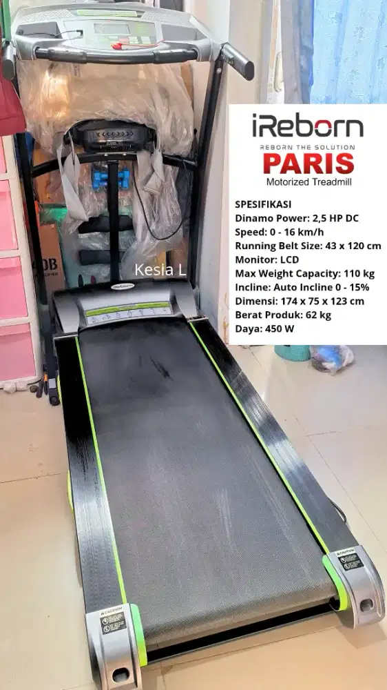 Treadmill iReborn Paris - Alat Fitness Gym