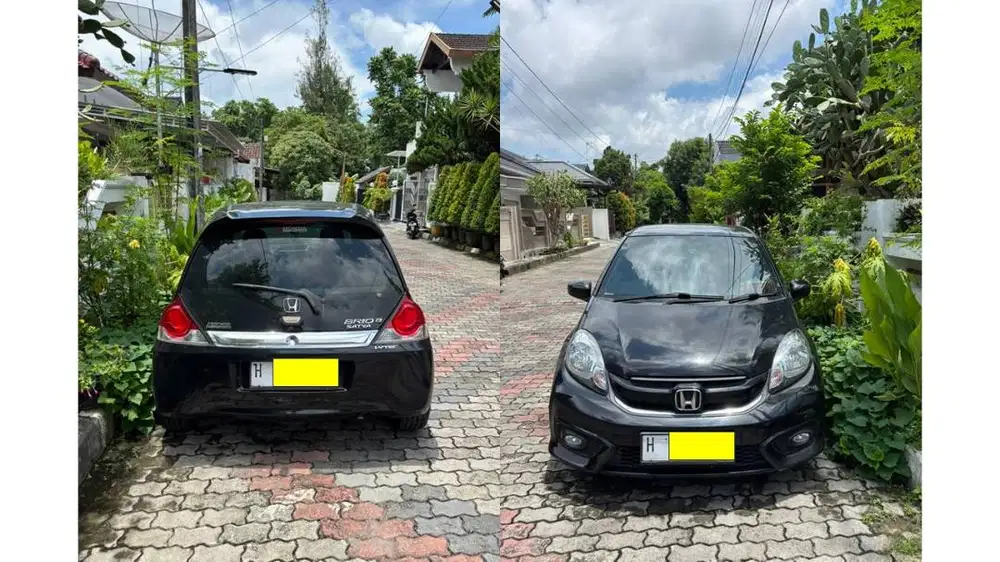 Brio Satya 1.2 E CVT || 2017 | Matic | Hitam | Siap Pakai!
