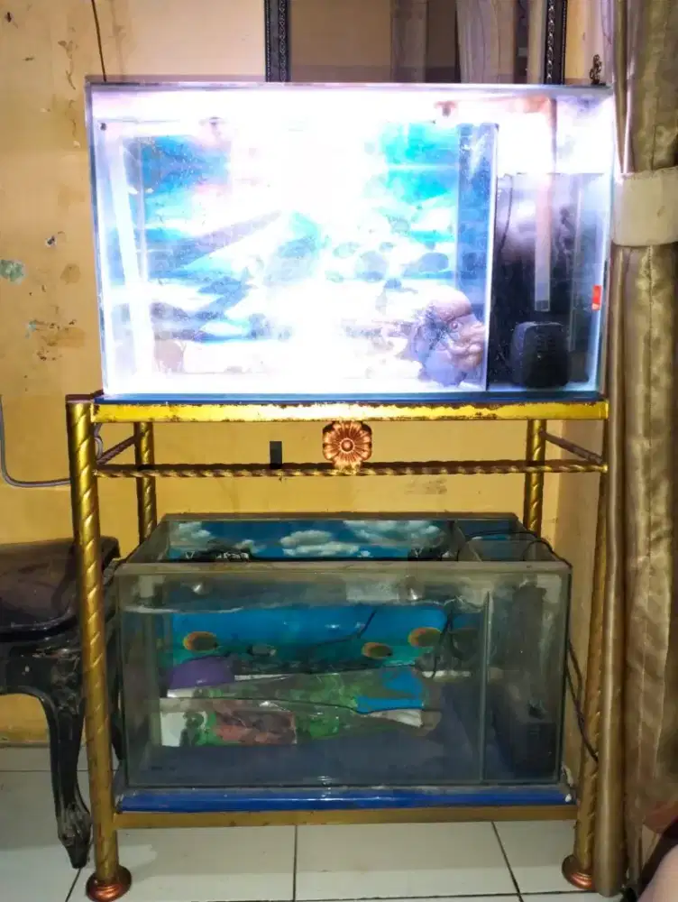 Aquarium (Atas) Full Set + Rak