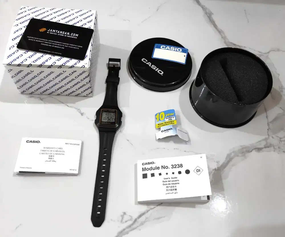Casio F201 baru 3 hari mulus normal fullset