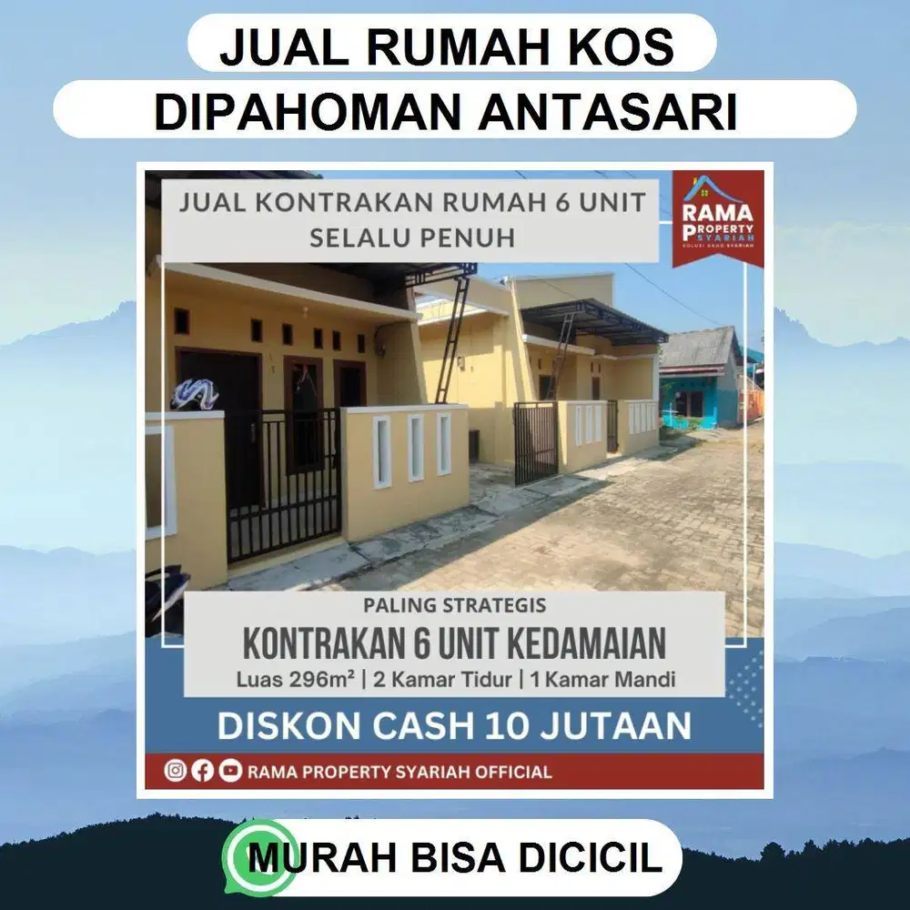 RUMAH KOSAN KEDAMAIAN BANDAR LAMPUNG DEKAT DENGAN ANTASARI