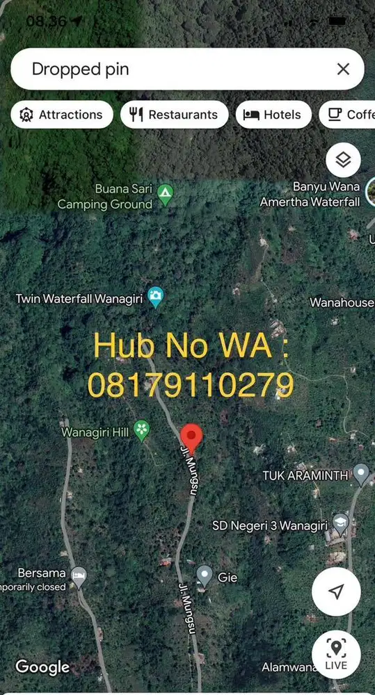 Tanah Wanagiri. Wisata Turyapada. Bedugul. Kws Villa. View Pantai