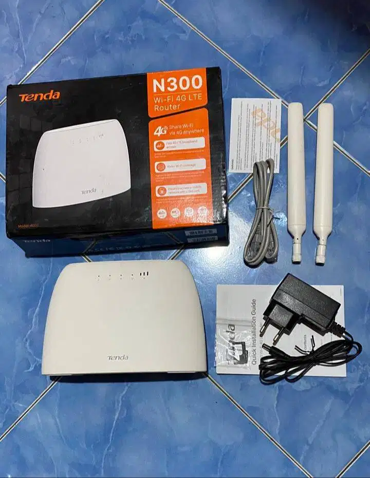 Modem Router TENDA 4G03 N300 SIMCARD ALL OPERATOR Normal segel Lengkap