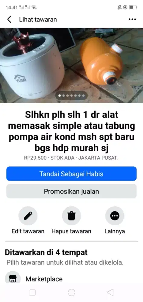 Slhkn plh slh 1 dr kelengkapan dapur kond normal spt baru hrg murah sj