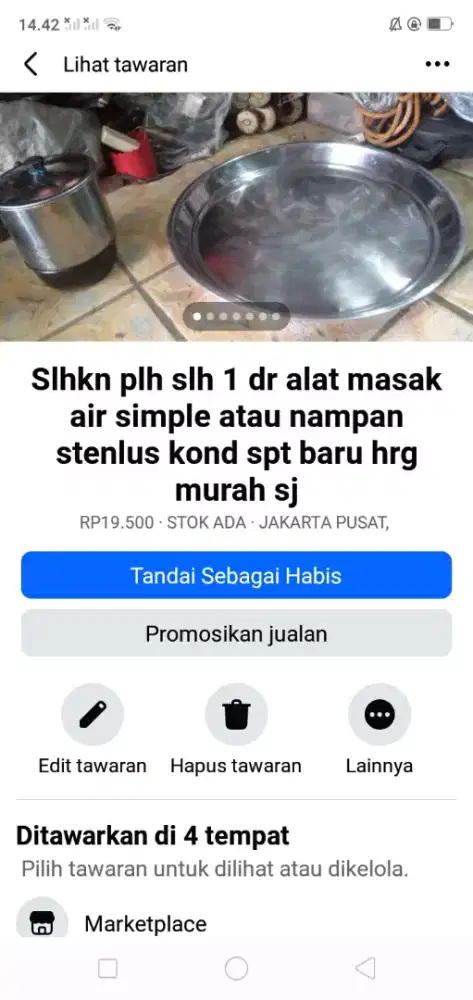Slhkn plh slh 1 dr kelengkapan dapur yg mgkn ada yg perlu murah sj cpt
