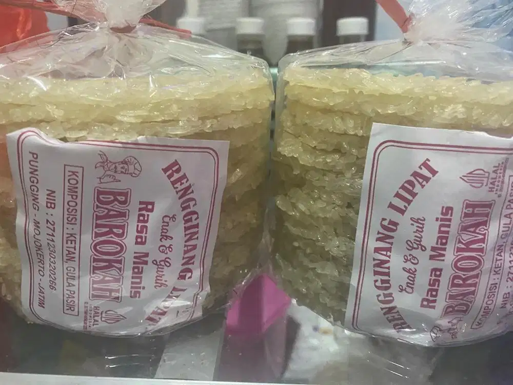 Rengginang lipat untuk snack box