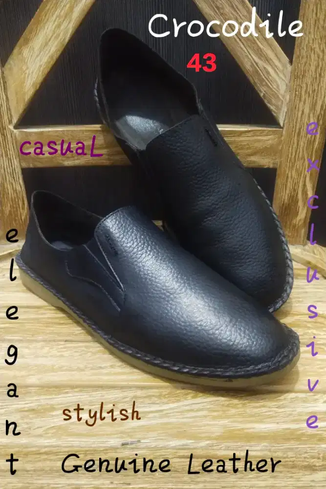 Crocodile 43 Asli Kulit, KasuaL, Elegan, Eksklusif, Cakep, Nyaman