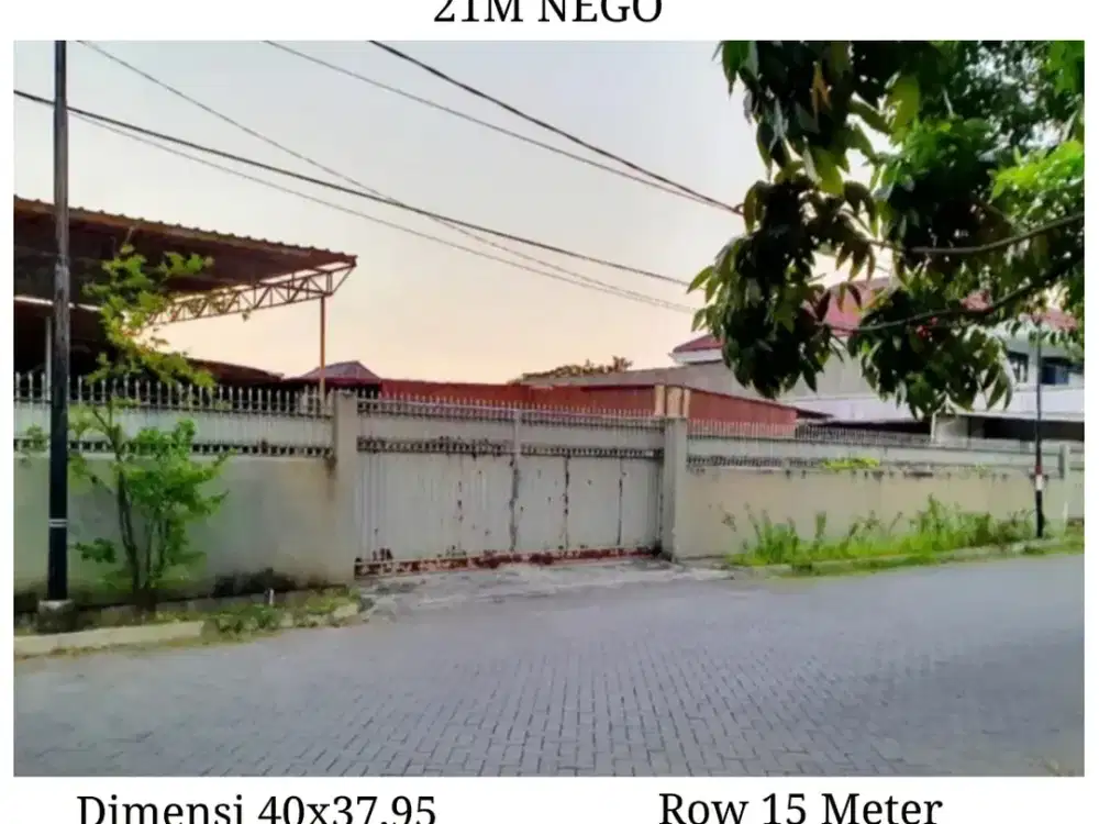DIJUAL TANAH KLAMPIS WISMA MUKTI DOUBLE WAY RAYA ROW BESAR LEBAR SHM