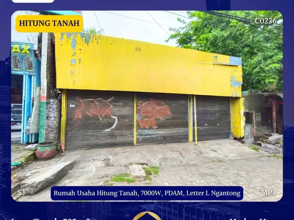 Dijual Ruko Hitung Tanah Surabaya Kapas Krampung Surabaya Tambaksari HGB Letter L Ngantong