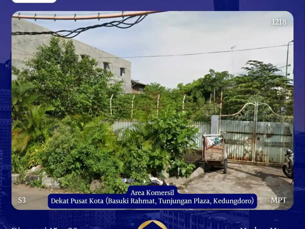 DIJUAL TANAH KEDUNGSARI TEGALSARI SURABAYA PUSAT KOTA DKT TUNJUNGAN TP