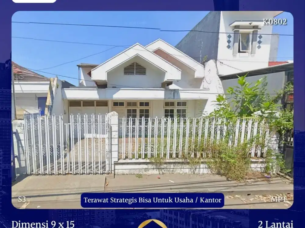 JUAL RUMAH DHARMAHUSADA INDAH SURABAYA SHM STRATEGIS