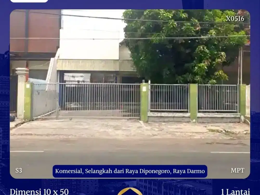 DIJUAL RUMAH AREA DIPONEGORO SURABAYA PUSAT TENGAH KOTA SHM KOMERSIAL
