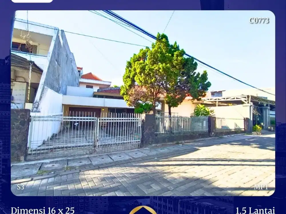 JUAL RUMAH GAYUNGAN SURABAYA SHM LEBAR LUAS BESAR SHM