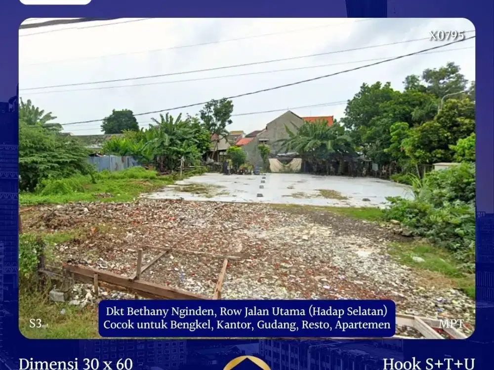 DIJUAL TANAH MEDOKAN SEMAMPIR SUKOLILO SURABAYA