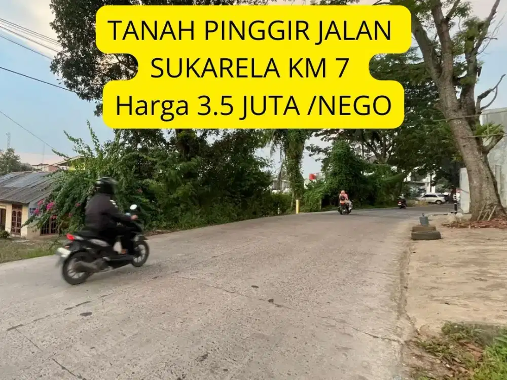 TANAH PINGGIR JALAN SUKARELA KOTA PALEMBANG