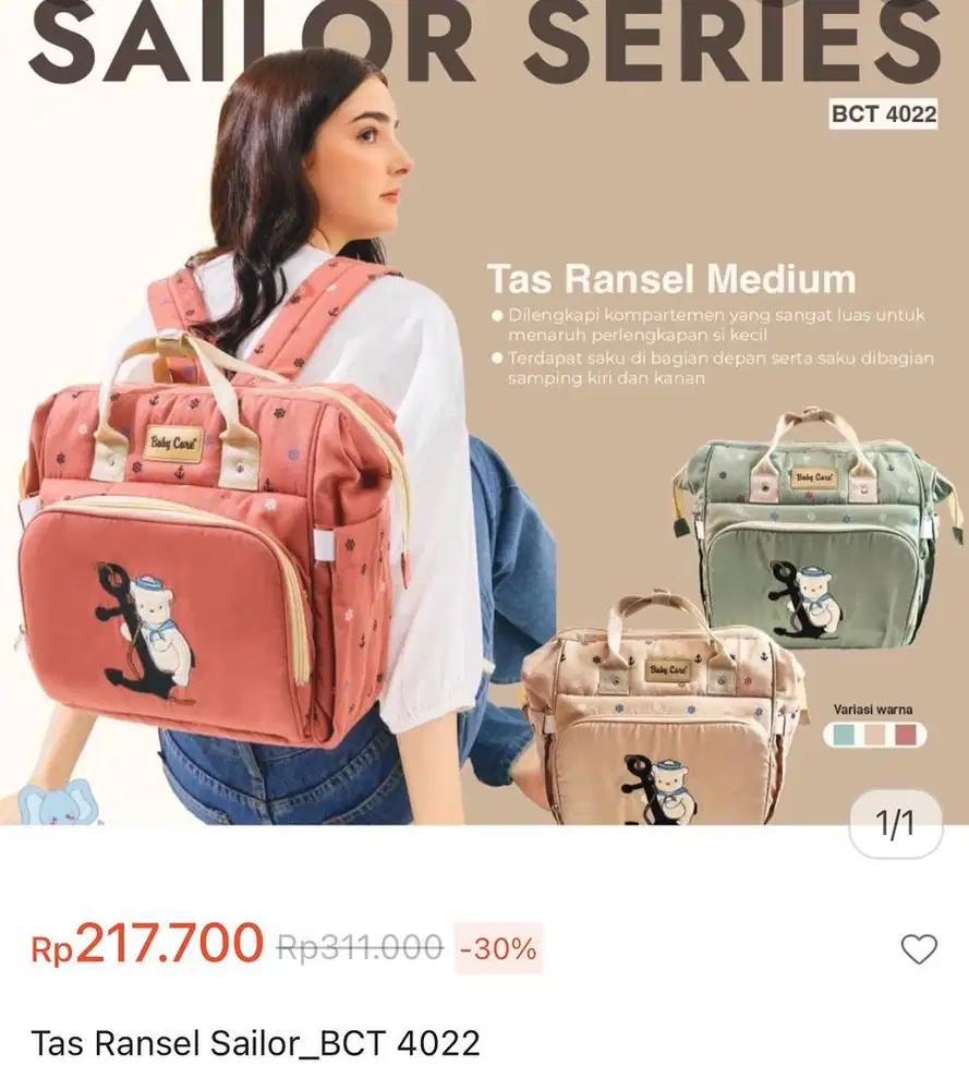 Dijual diaper bag kondisi baru