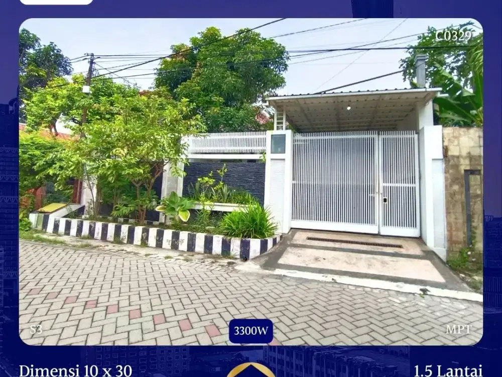 JUAL RUMAH KETINTANG BARU SURABAYA JALAN PAVING SHM